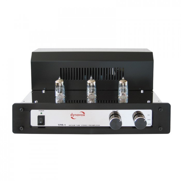 Dynavox TPR-1 kompakt stereoförsteg med rör, kromfinish