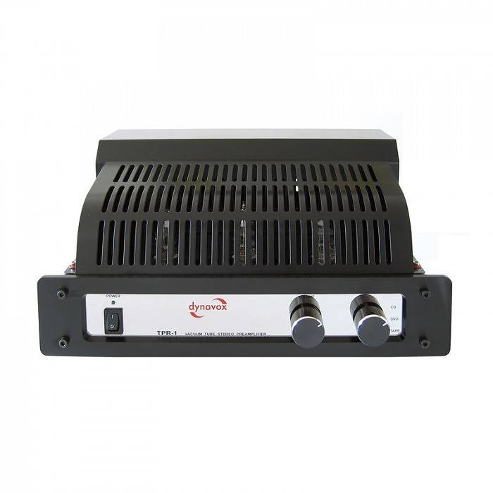 Dynavox TPR-1 kompakt stereoförsteg med rör, kromfinish
