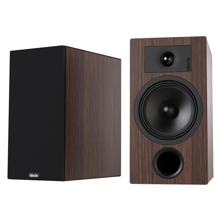 Indiana Line Tesi 3 stativhögtalare, mocha-trä par