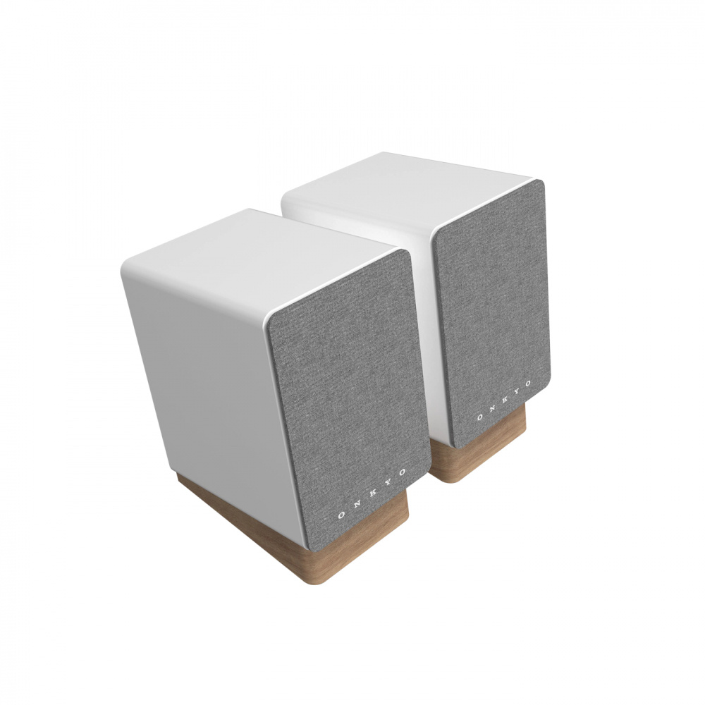 Onkyo GX-10DB aktiva stativhögtalare, vit