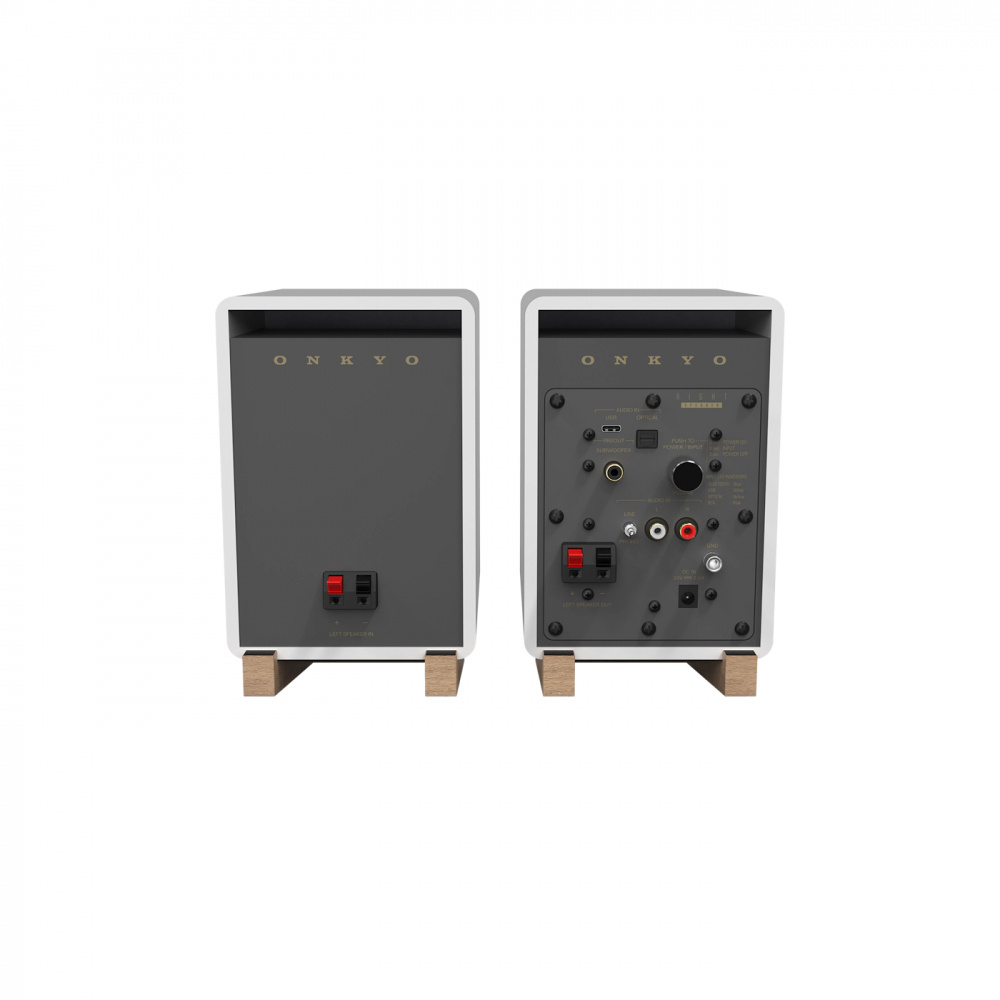 Onkyo GX-10DB aktiva stativhögtalare, vit