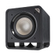 Polk Audio HTS10 aktiv subwoofer, svart Aktiv subwoofer i svart med rund basdriver och robust design.