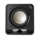Polk Audio HTS10 aktiv subwoofer, svart Aktiv subwoofer med en rund basenhet, svart design.