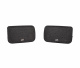 Polk Audio SR2, trådlösa surroundhögtalare Trådlösa surroundhögtalare med svart tygöverdrag och Polk-logotyp.