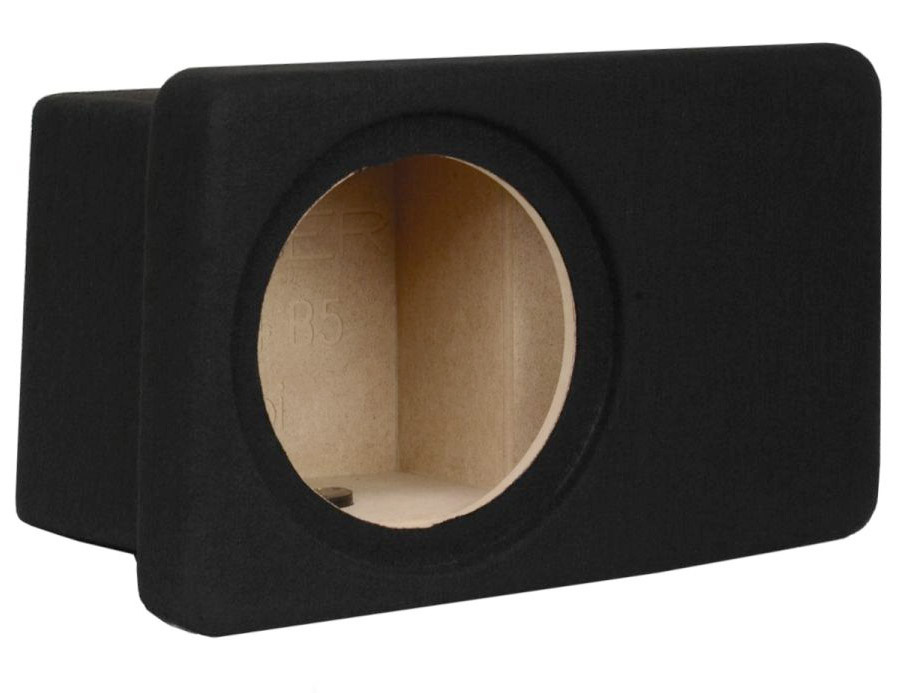 En svart baslåda för Audi A4 Avant 95-00, med rund öppning.