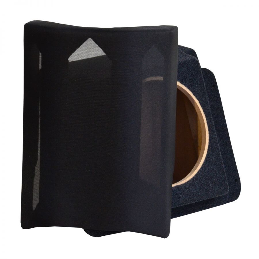 Baslåda i svart med en öppning, designad för BMW 3-serie E46 Cab.