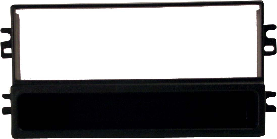 En svart ram med en öppen yta och en nedre fack.