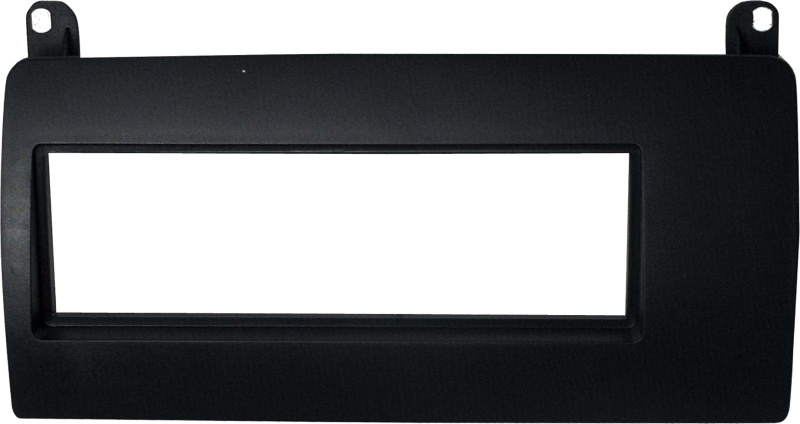 Svart panelram för stereoinstallation med öppning för en enhet.