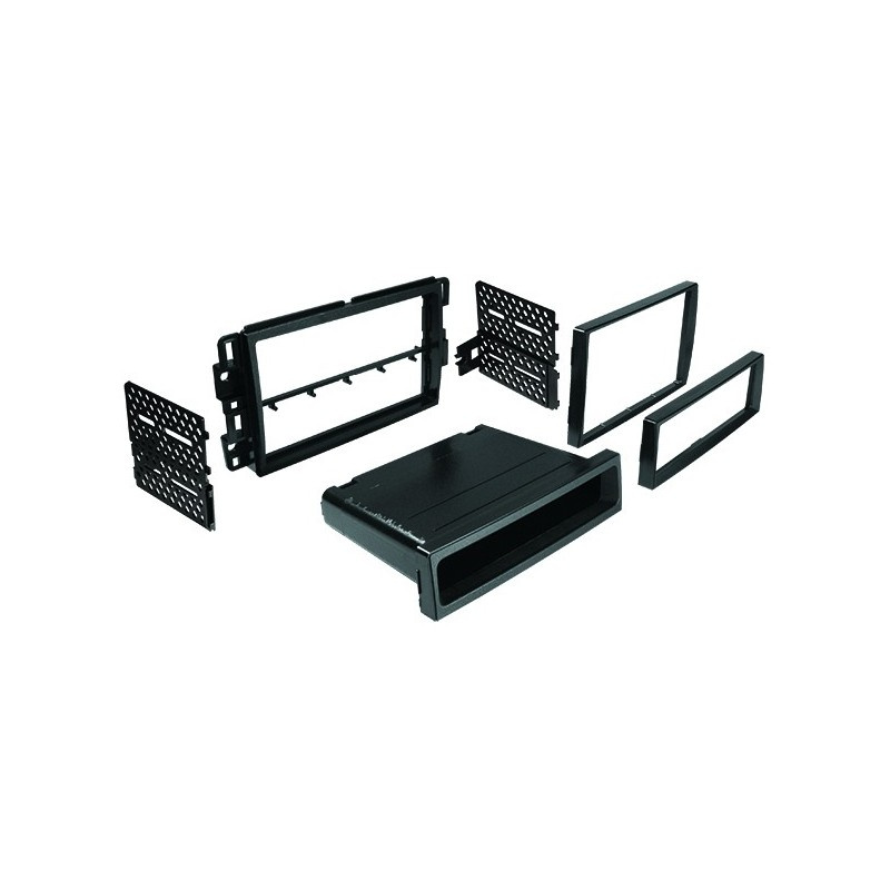 Monteringsram för GM-bilar, passar enkel- och dubbel-DIN, inkl. flera delar.