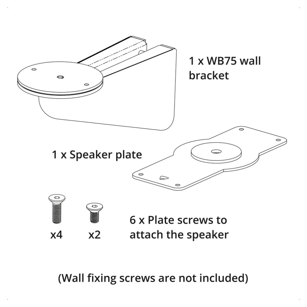 Q Acoustics Q WB75 väggfäste vit, styck