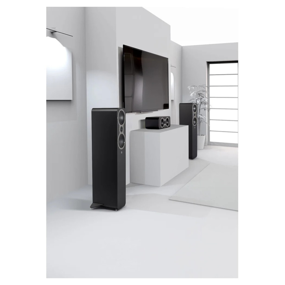 Q Acoustics 3040c golvhögtalare, mattsvart par