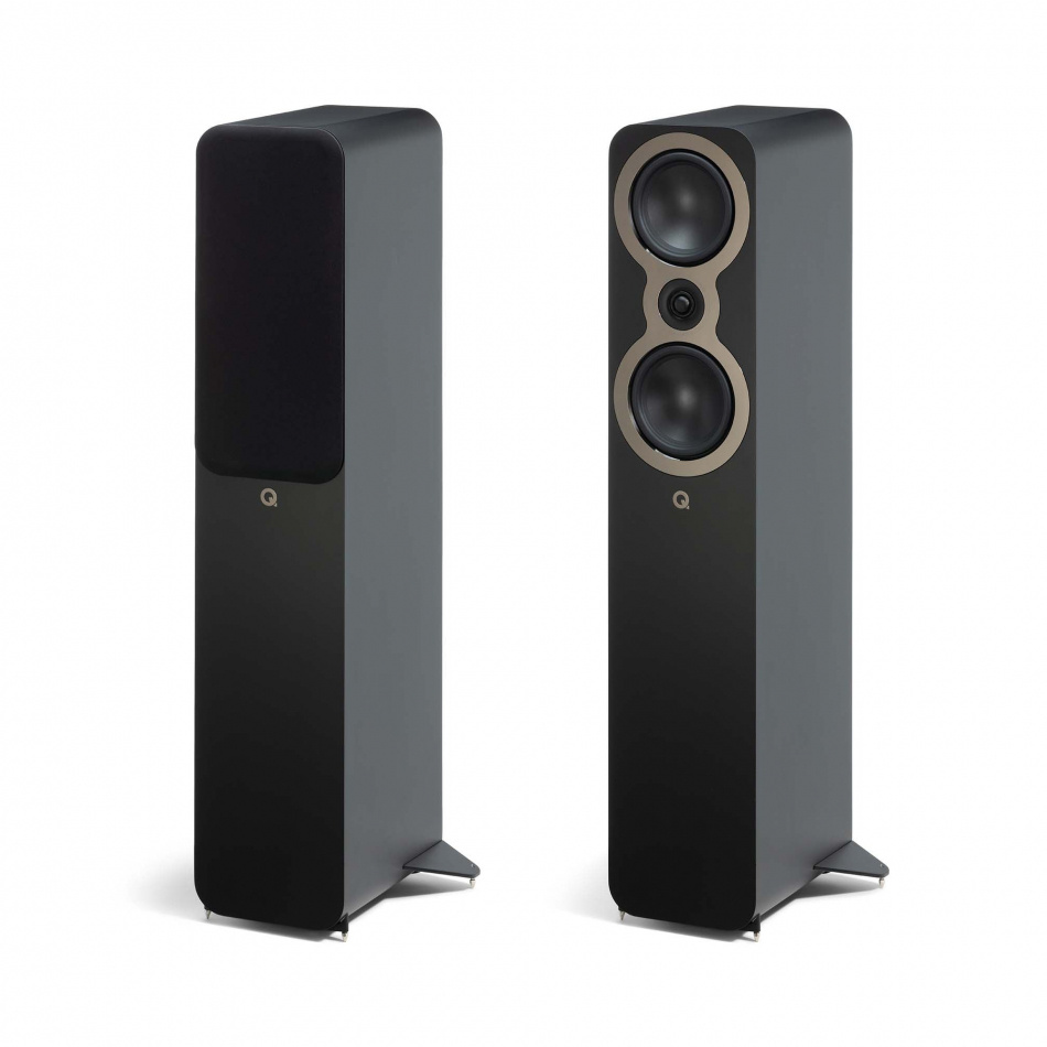 Q Acoustics 3050c golvhögtalare, mattsvart