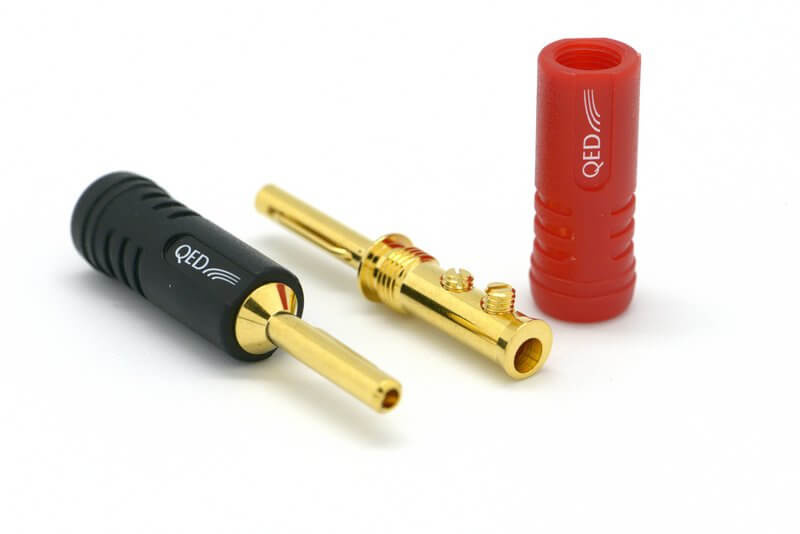 QED Screwloc ABS 4-pack bananpluggar