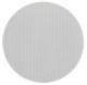 Q Acoustics Qi1130 inwall högtalare styck Rund högtalargrill med ett fint nätmönster, designad för inbyggnad.