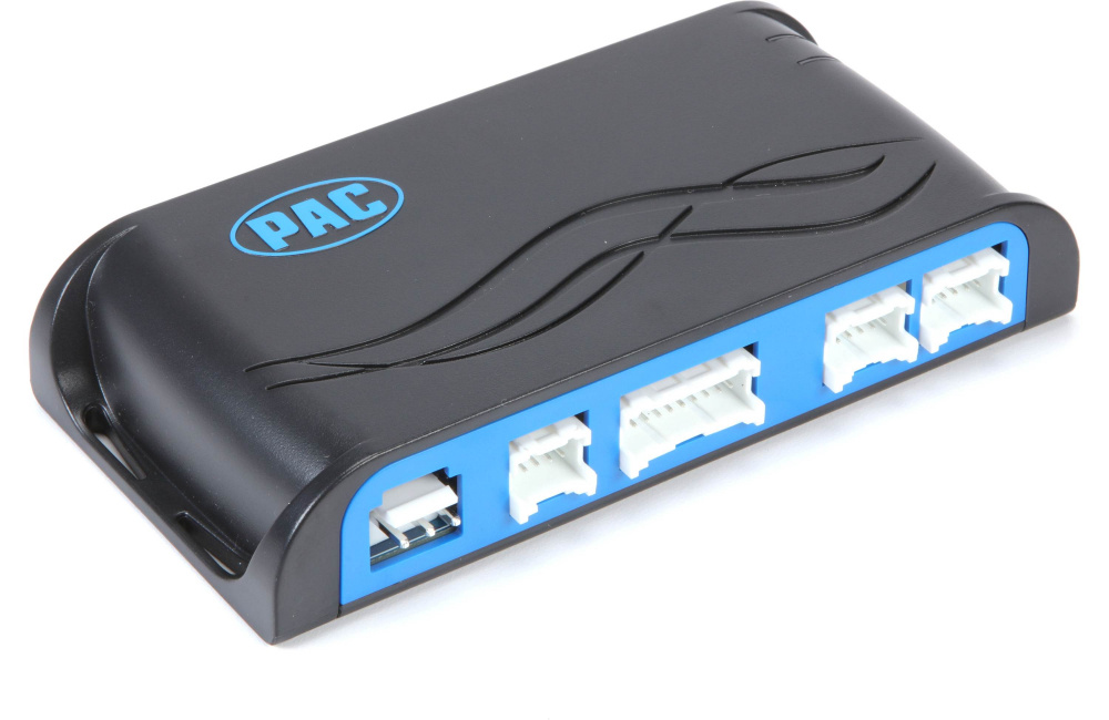 Rattstyrningskablage för GM, svart och blå enhet med flera kontakter.