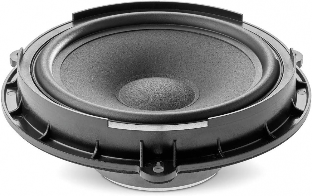 Ett rundformat högtalarelement för bilinstallation.