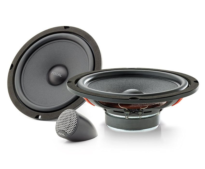 Högtalarsystem med en 8-tums bas och diskant.