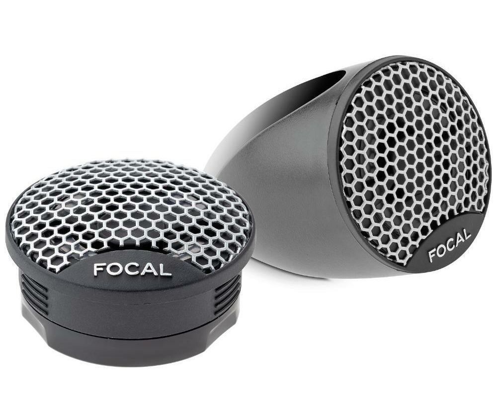 Hörlurar med svart och silverfärgad design, hexagonalt galler.