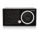 Tivoli Audio Model One Digital+ (gen. 2) internetradio, svart Svart internetradio med rund display och textilfront.