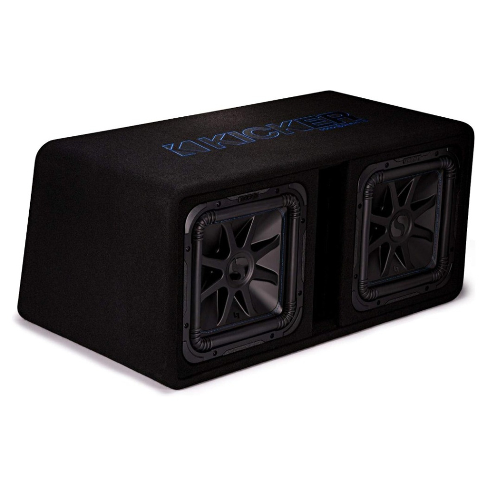 Kicker Solo-Baric L7S DL7S122, portad 2x12 tums baslåda, 2 ohm
