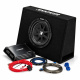 Kicker KickPack KKP210, baspaket med slimmad portad 10 tums baslåda, slutsteg och kablage Kicker KickPack KKP210, baspaket med slimmad portad 10 tums baslåda, slutsteg och kablage