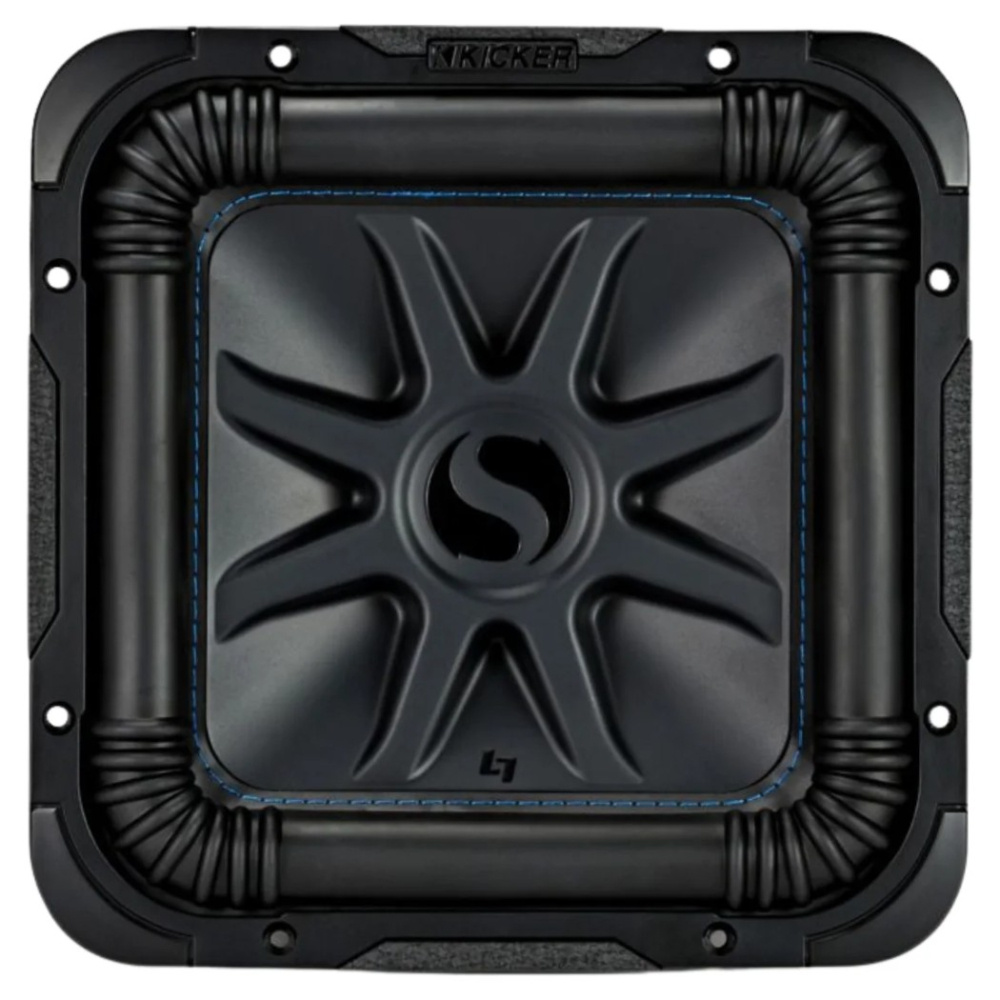 Kicker Solo-Baric L7S102, fyrkantigt 10 tums baselement, 2x2 ohm