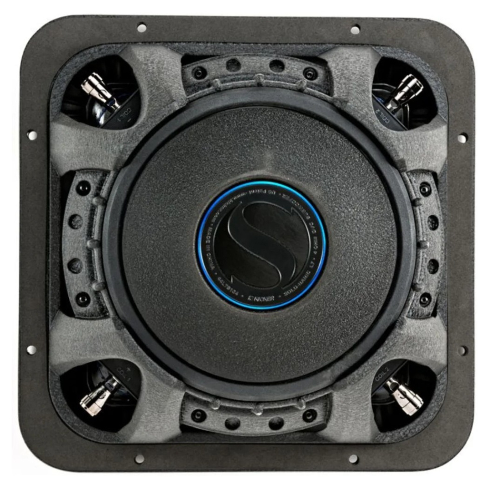 Kicker Solo-Baric L7S102, fyrkantigt 10 tums baselement, 2x2 ohm