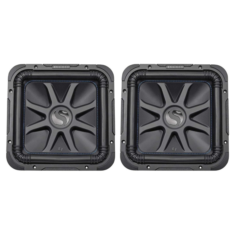 Kicker Solo-Baric L7S124, fyrkantigt 12 tums baselement, 2x4 ohm