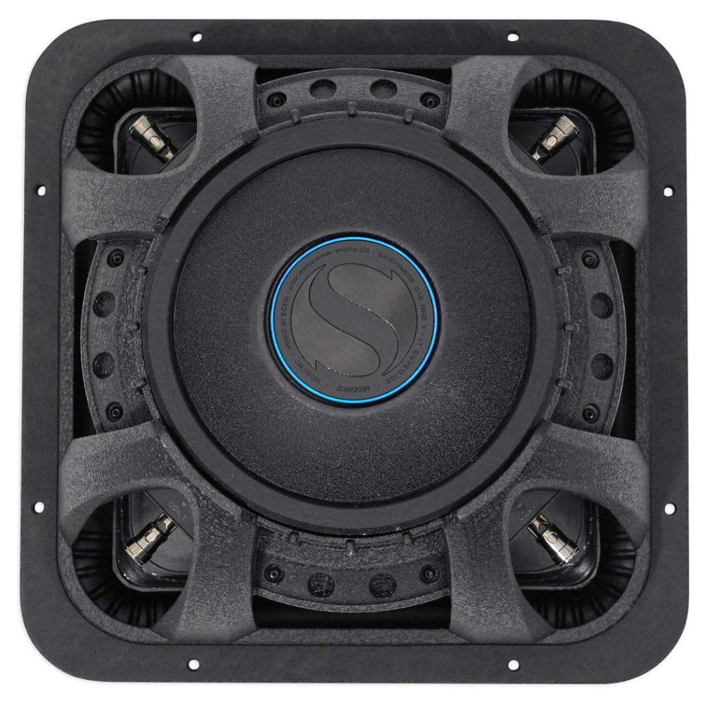 Kicker Solo-Baric L7S124, fyrkantigt 12 tums baselement, 2x4 ohm