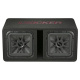 Kicker Solo-Baric DL7R122, portad 2x12 tums baslåda, 2 ohm Kicker Solo-Baric DL7R122, portad 2x12 tums baslåda, 2 ohm