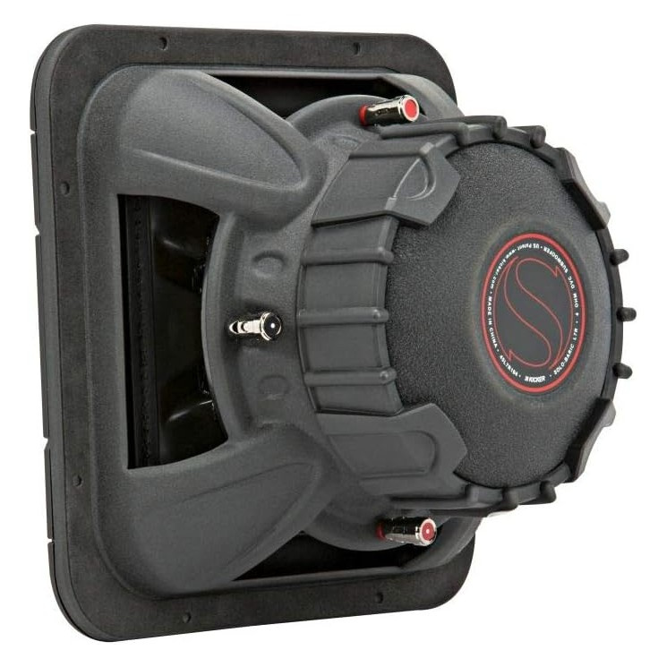 Kicker Solo-Baric L7R102, fyrkantigt 10 tums baselement, 2x2 ohm