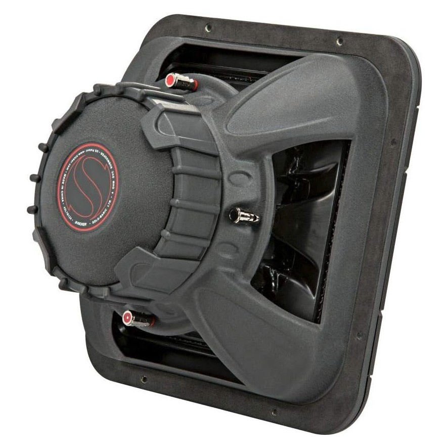 Kicker Solo-Baric L7R122, fyrkantigt 12 tums baselement, 2x2 ohm