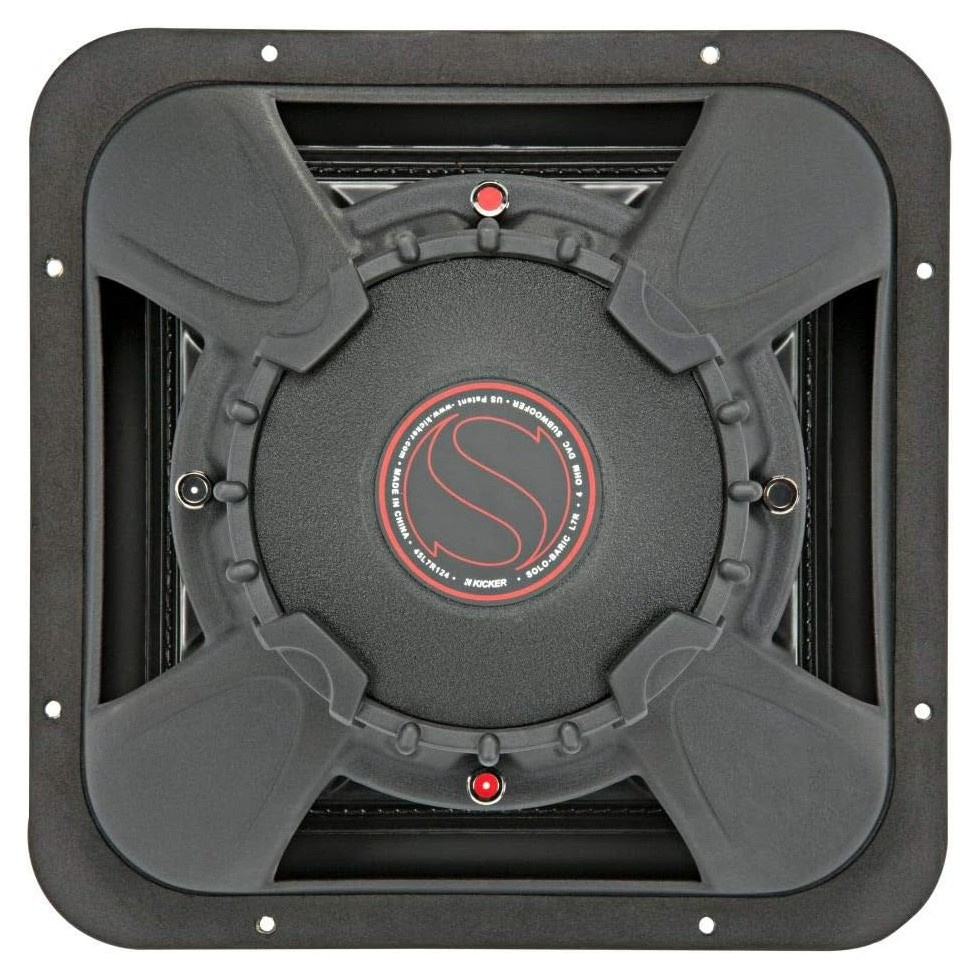Kicker Solo-Baric L7R122, fyrkantigt 12 tums baselement, 2x2 ohm