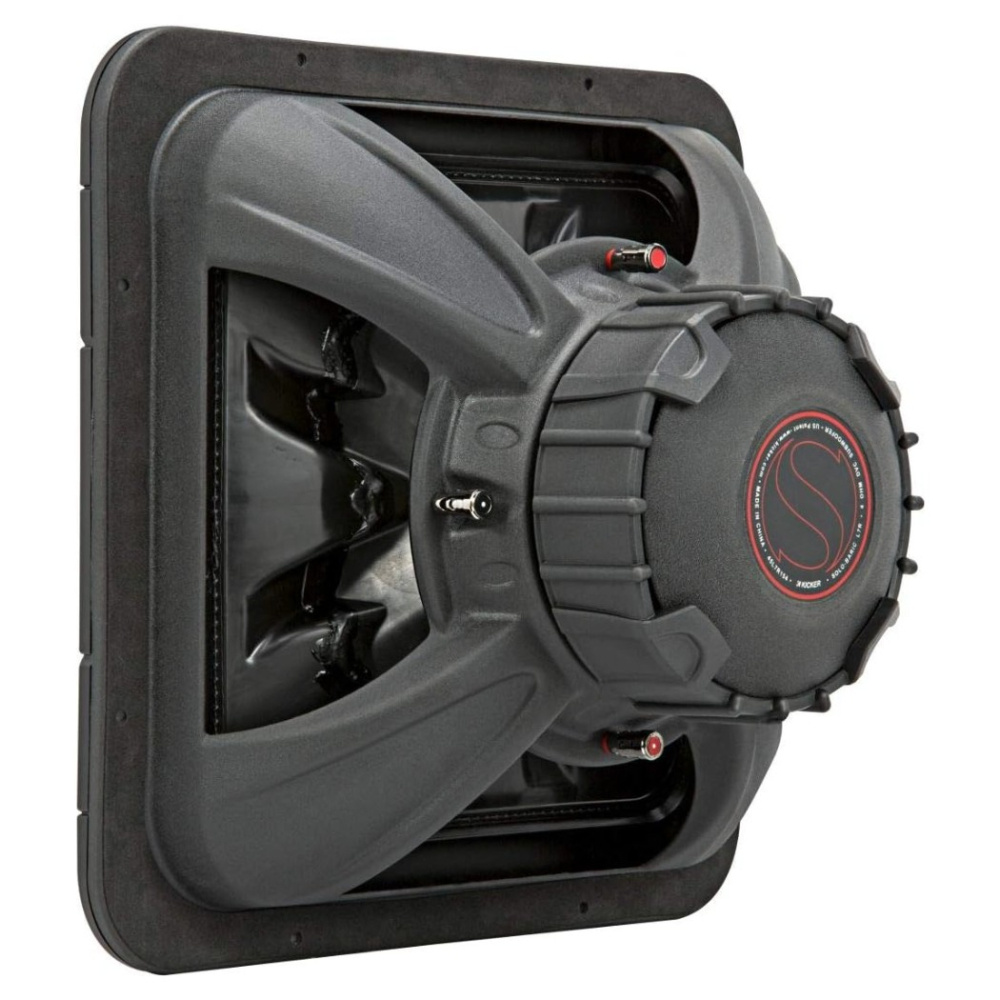 Kicker Solo-Baric L7R152, fyrkantigt 15 tums baselement, 2x2 ohm