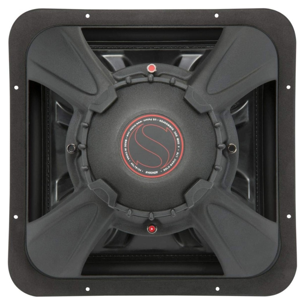 Kicker Solo-Baric L7R152, fyrkantigt 15 tums baselement, 2x2 ohm