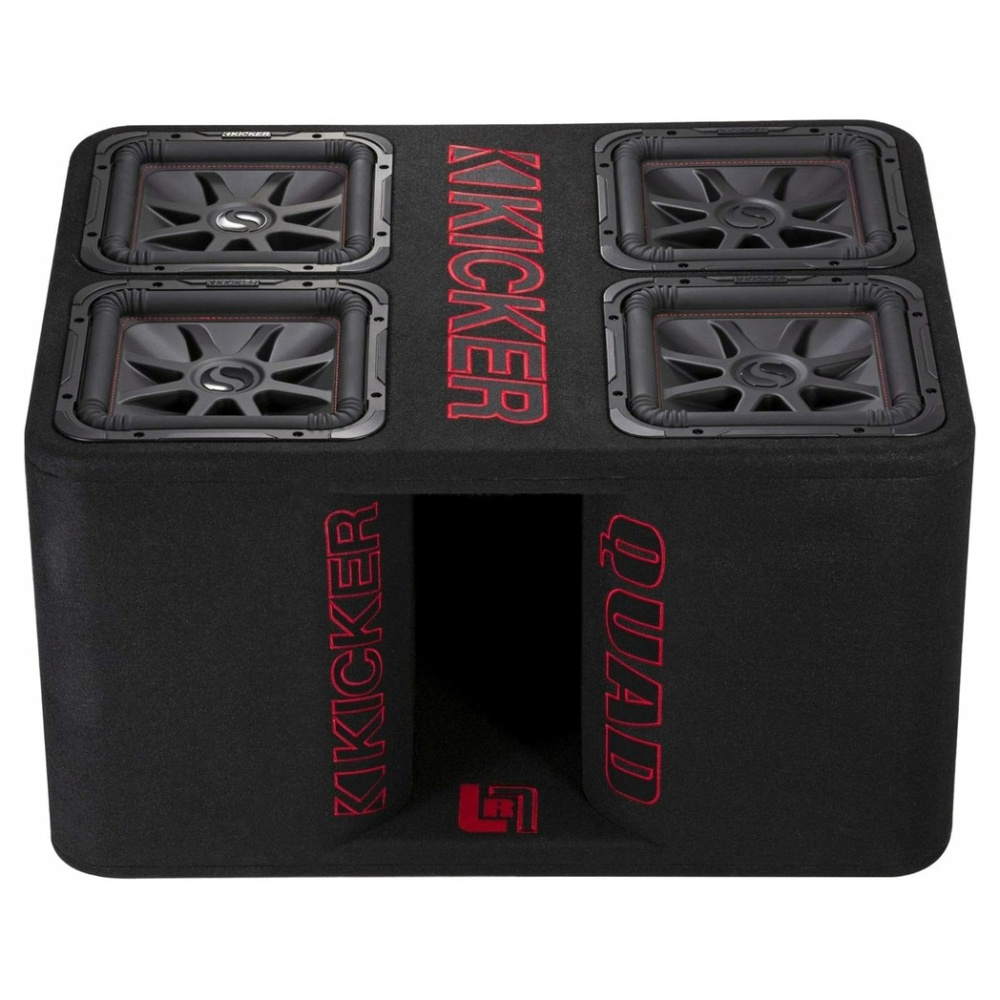 Kicker Solo-Baric QL7R122, 4x12 tums baslåda, dubbla 2-ohmsanslutningar