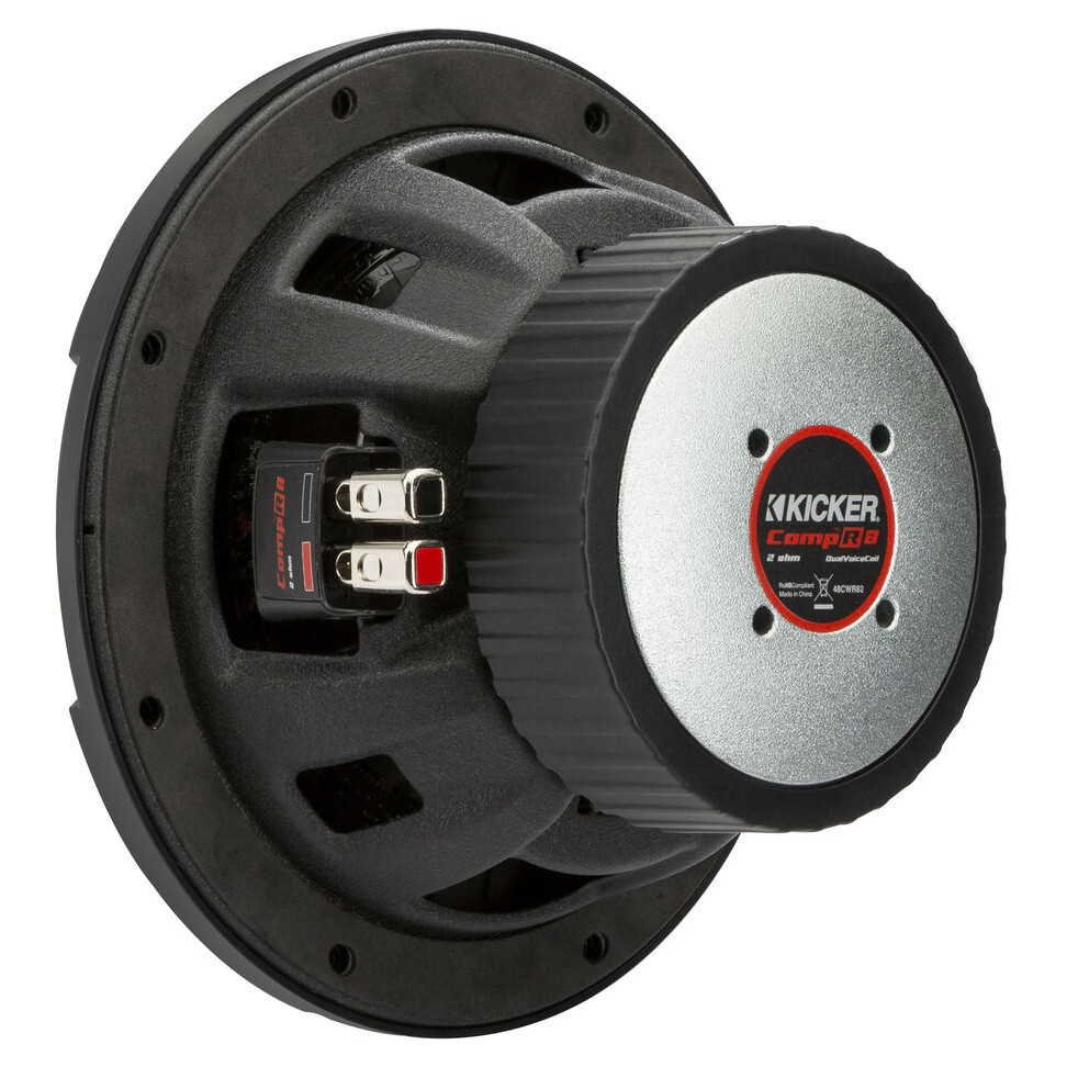 Kicker CompR CWR82, 8 tums baselement, 2x2 ohm