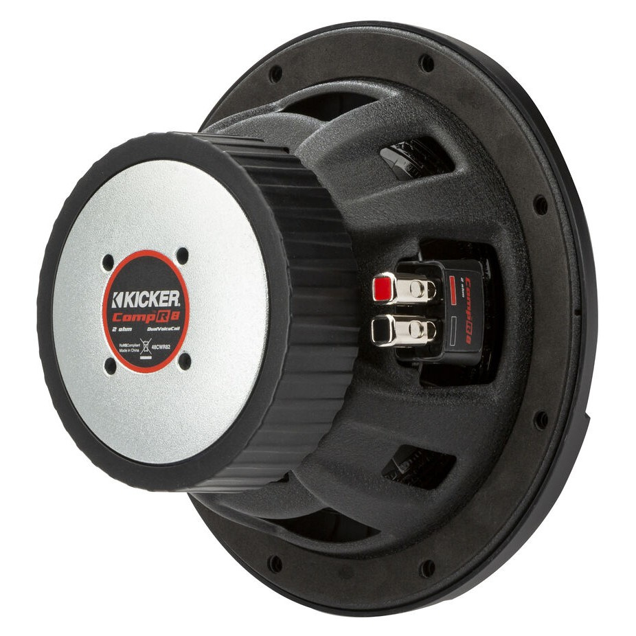 Kicker CompR CWR82, 8 tums baselement, 2x2 ohm