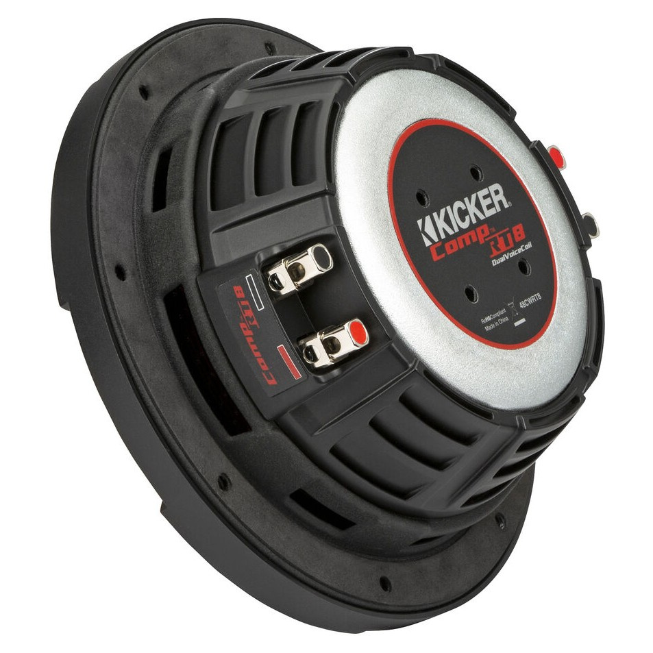 Kicker CompRT CWRT82, 8 tums baselement, 2x2 ohm
