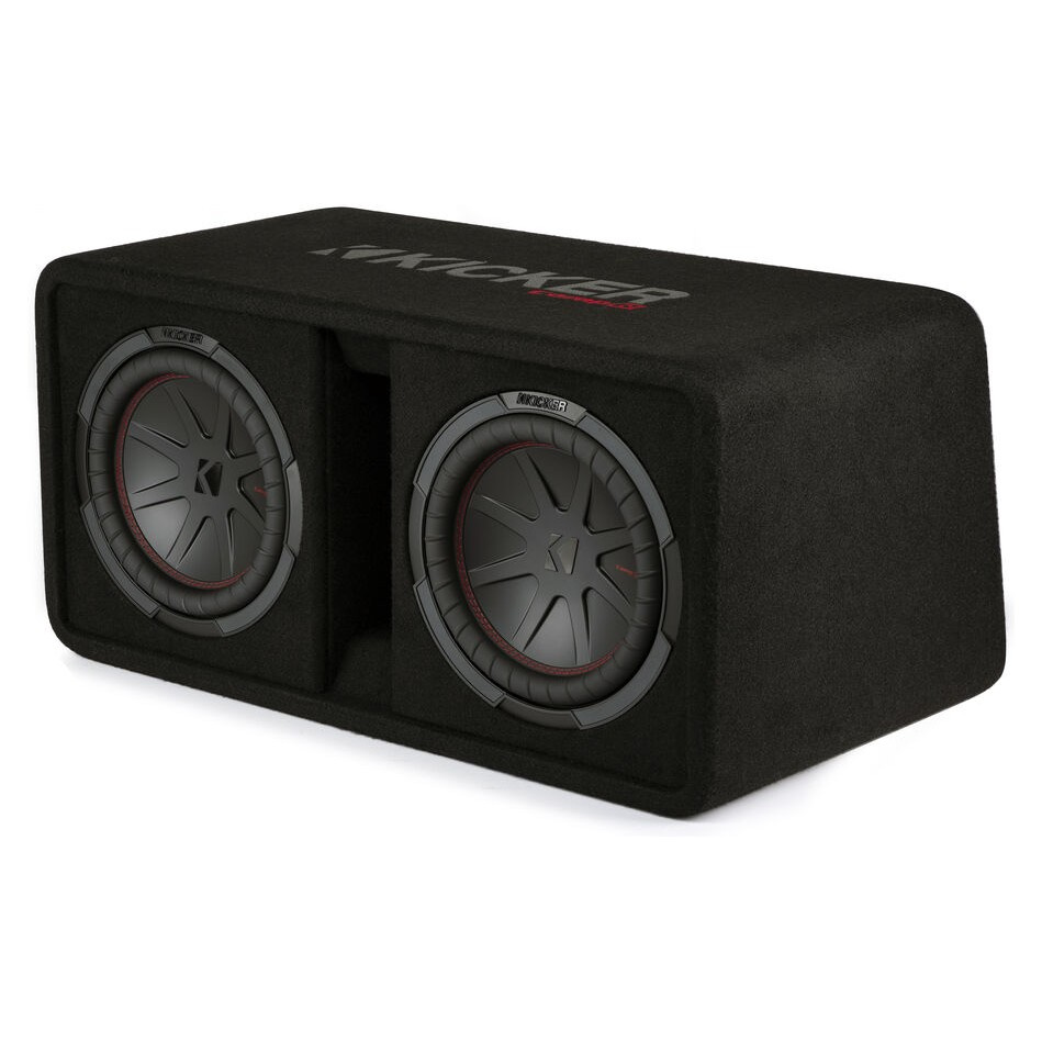 Kicker CompR DCWR102, portad 2x10 tums baslåda, 2 ohm