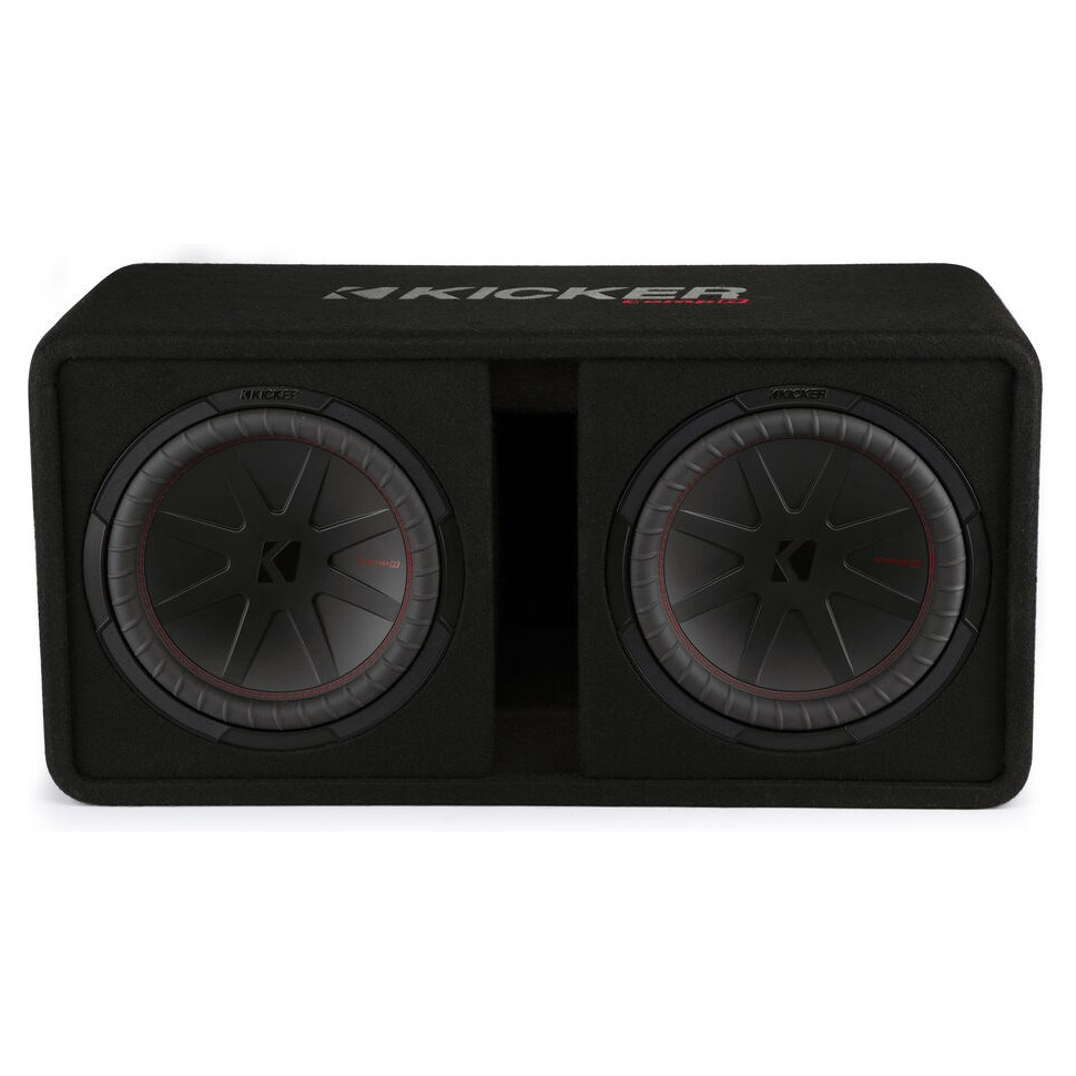 Kicker CompR DCWR122, portad 2x12 tums baslåda, 2 ohm