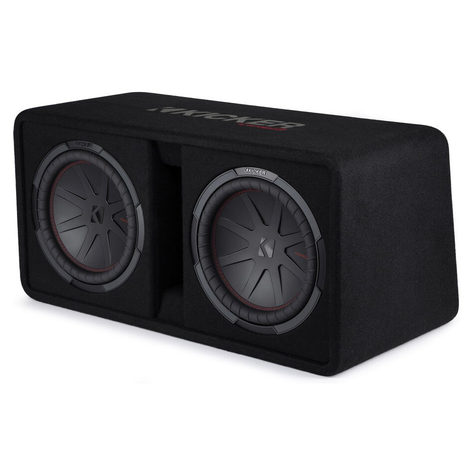 Kicker CompR DCWR122, portad 2x12 tums baslåda, 2 ohm
