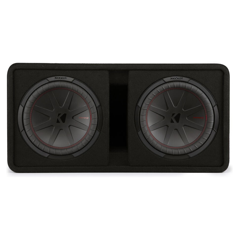 Kicker CompR DCWR122, portad 2x12 tums baslåda, 2 ohm
