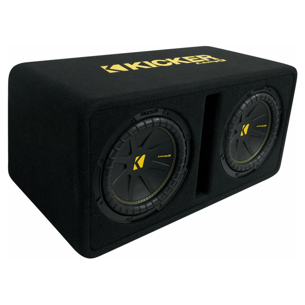 Kicker CompC DCWC102, portad 2x10 tums baslåda, 2 ohm