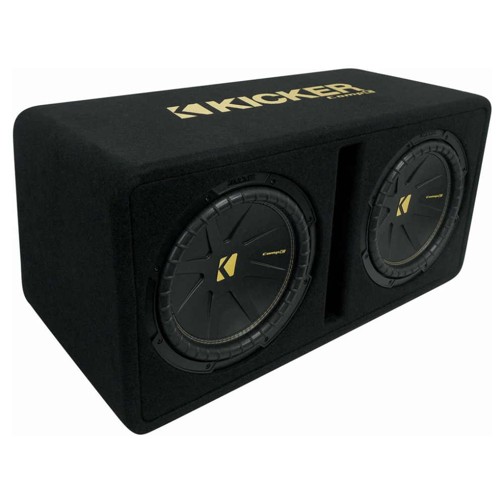 Kicker CompC DCWC122, portad 2x12 tums baslåda, 2 ohm