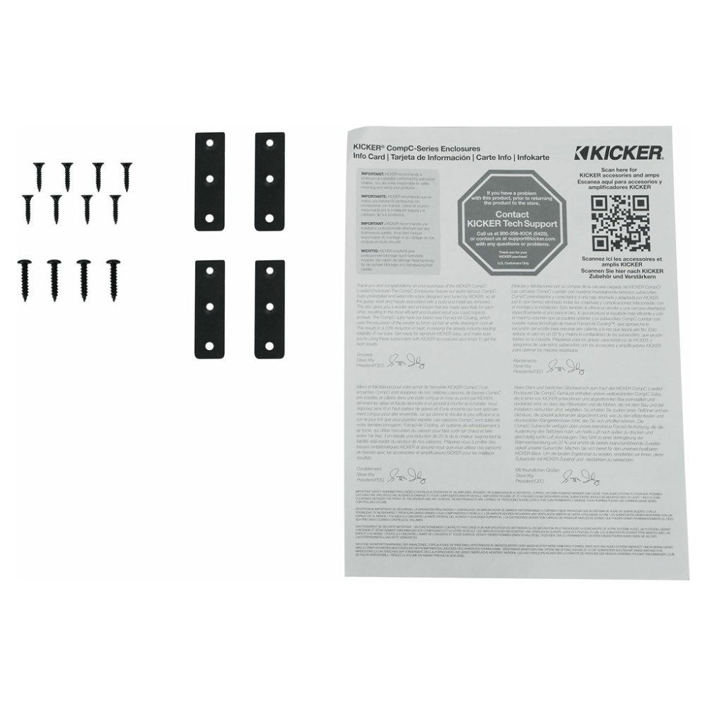 Kicker CompC DCWC122, portad 2x12 tums baslåda, 2 ohm