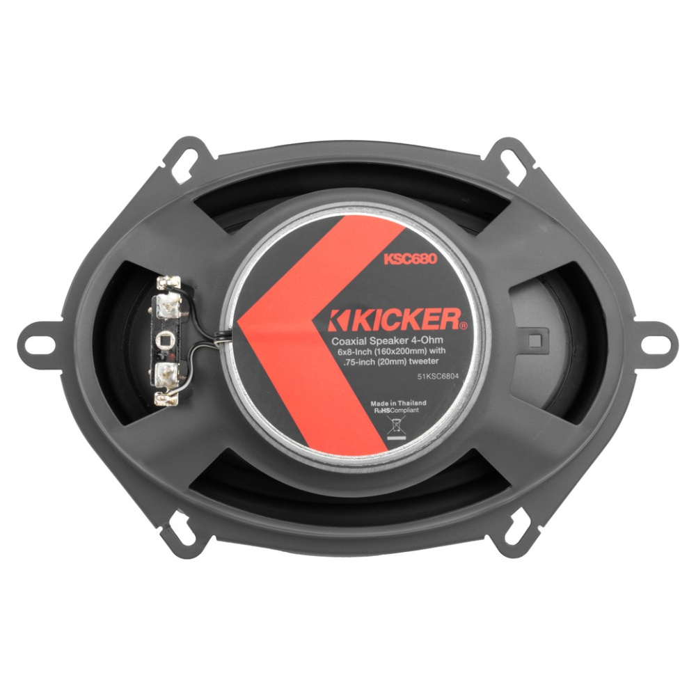 Kicker KSC6804, 6x8 tums koaxialhögtalare, par