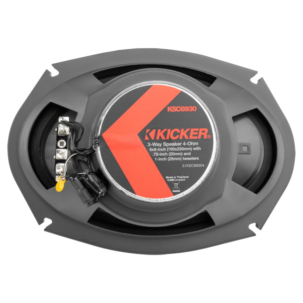 Kicker KSC69304, 6x9 tums 3-vägs koaxialhögtalare, par