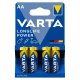 Varta Longlife Power AA, alkaliska batterier 4-pack Varta Longlife Power AA, alkaliska batterier 4-pack