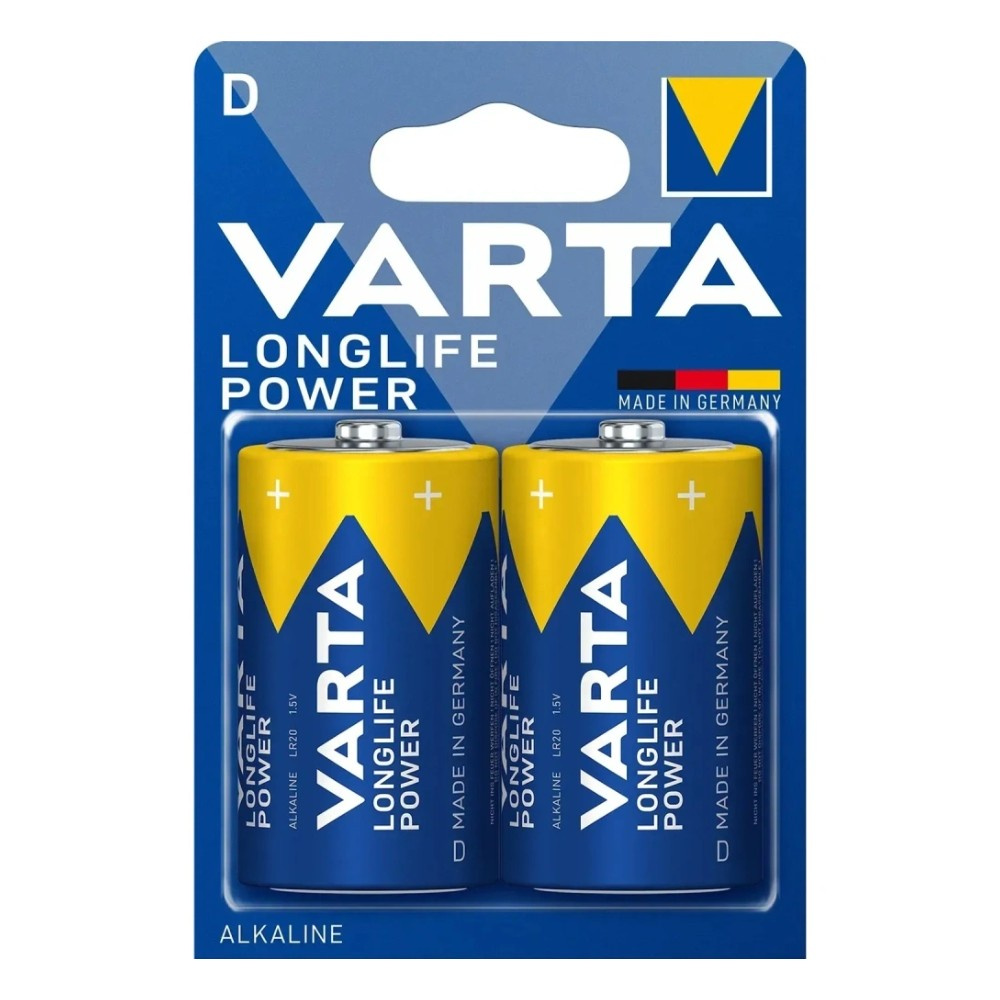 Varta Longlife Power D, alkaliska batterier 2-pack